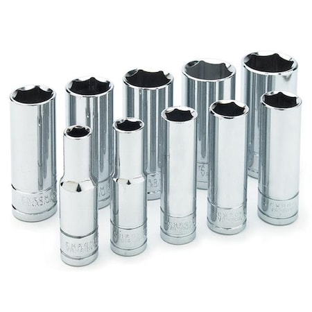 Wilmar Corporation .38in. Drive Deep Socket Set  W38402 -  PERFORMANCE TOOL
